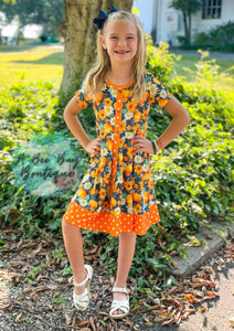 Autumn Splendor Button Dress