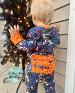 Load image into Gallery viewer, Christmas Express Ruffle Pj Set
