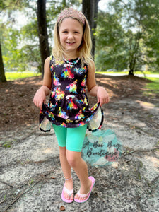 Watercolor Princess Peplum Top