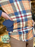 Load image into Gallery viewer, Autumn Plaid Henley Top
