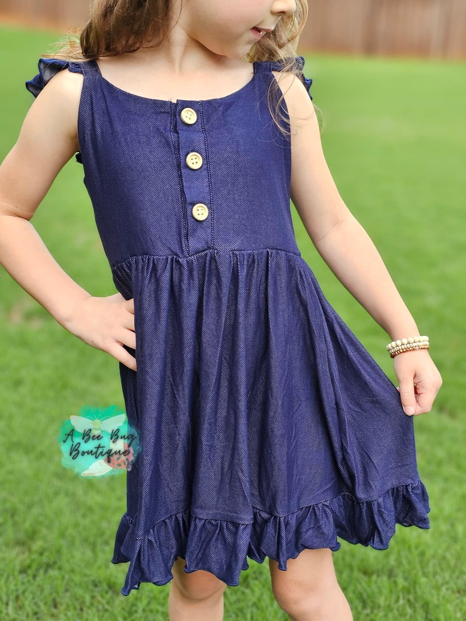 Denim Dreams Flutter Dress