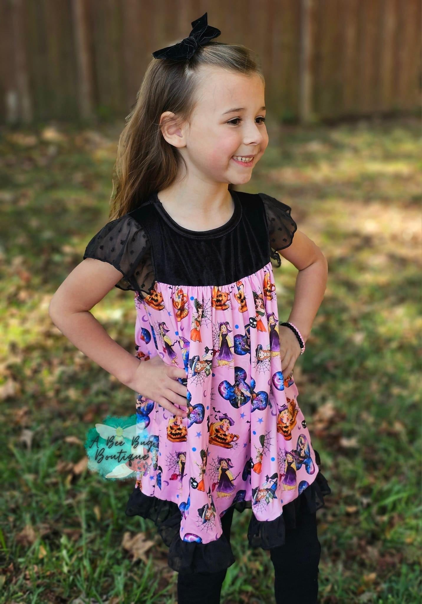 Pumpkin Princesses Velvet Dress