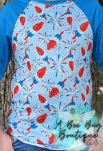 Load image into Gallery viewer, Bomb Pops Raglan Tee
