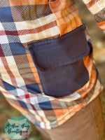 Load image into Gallery viewer, Autumn Plaid Henley Top
