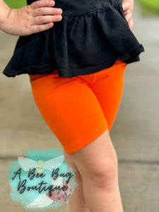 Orange Biker Shorts