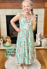 Load image into Gallery viewer, Spring Sage Floral Maxi Dress

