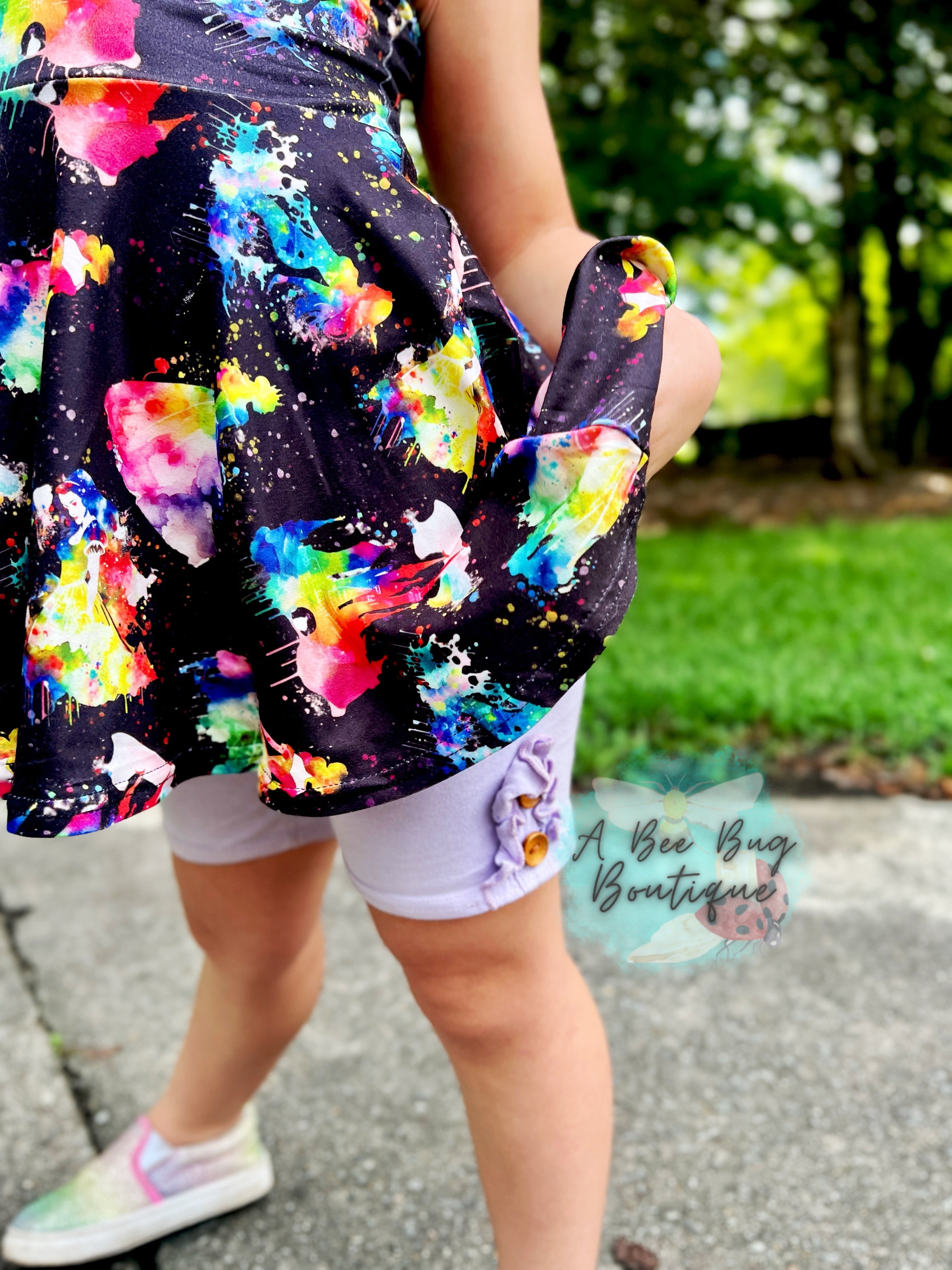 Watercolor Princess Peplum Top