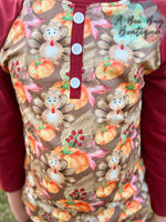 Load image into Gallery viewer, Thankful Turkey Henley Tee
