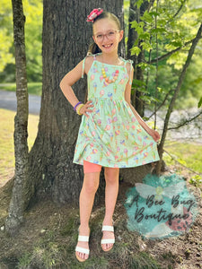 Sweet Scoops Tie Shoulder Dress