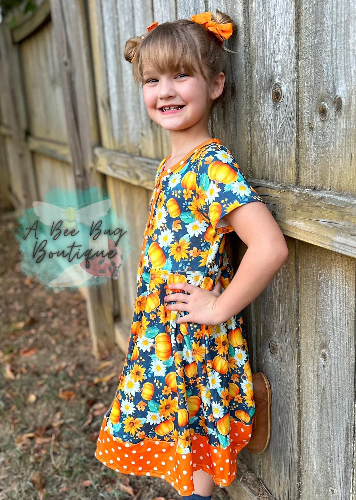 Autumn Splendor Button Dress