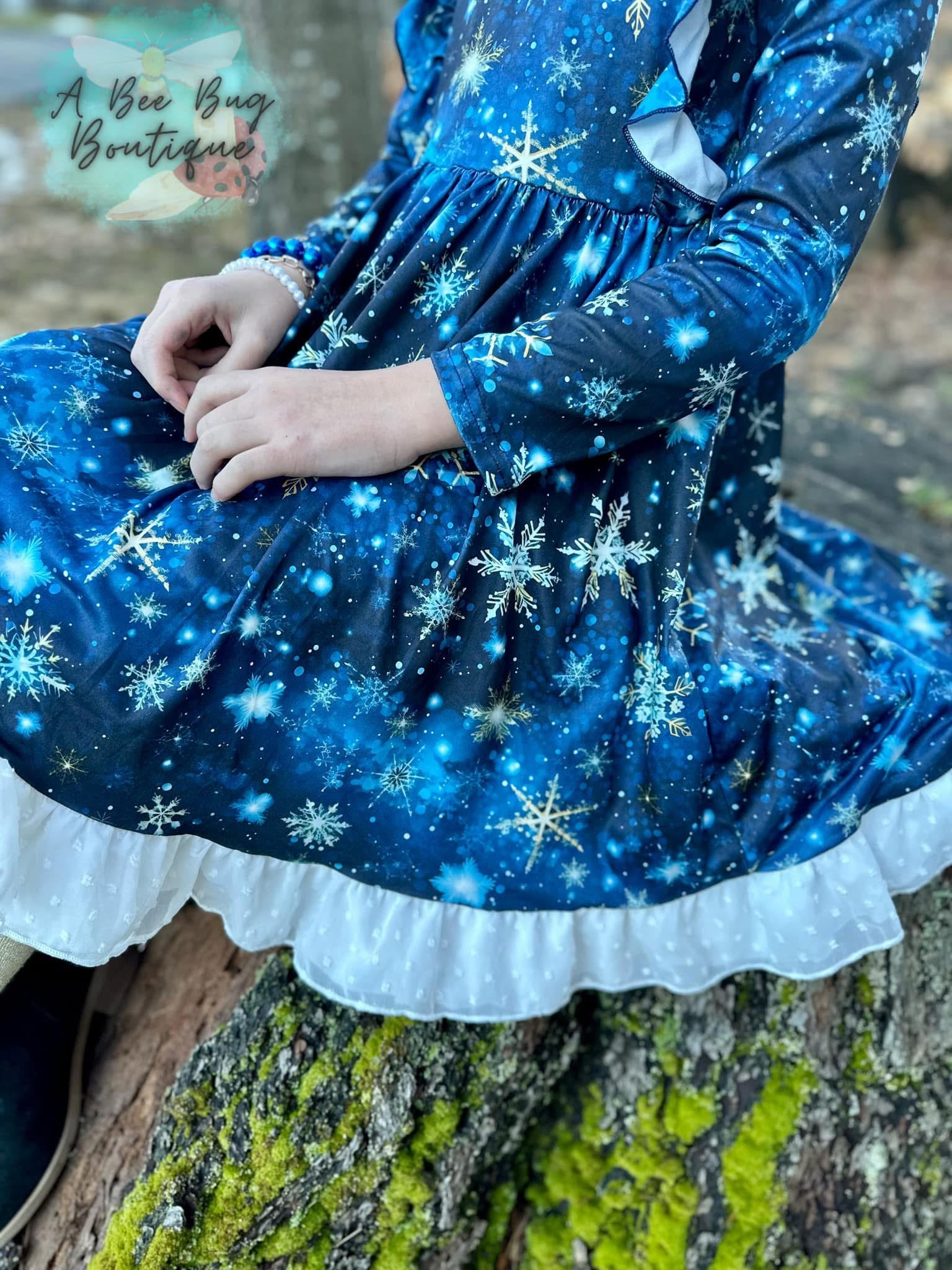 Snowflake Magic Crossback Twirl Dress