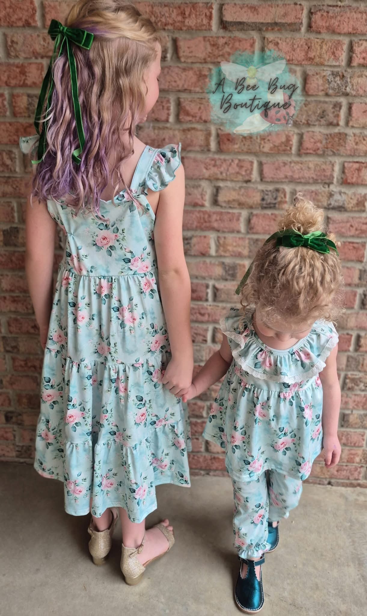 Spring Sage Floral Maxi Dress