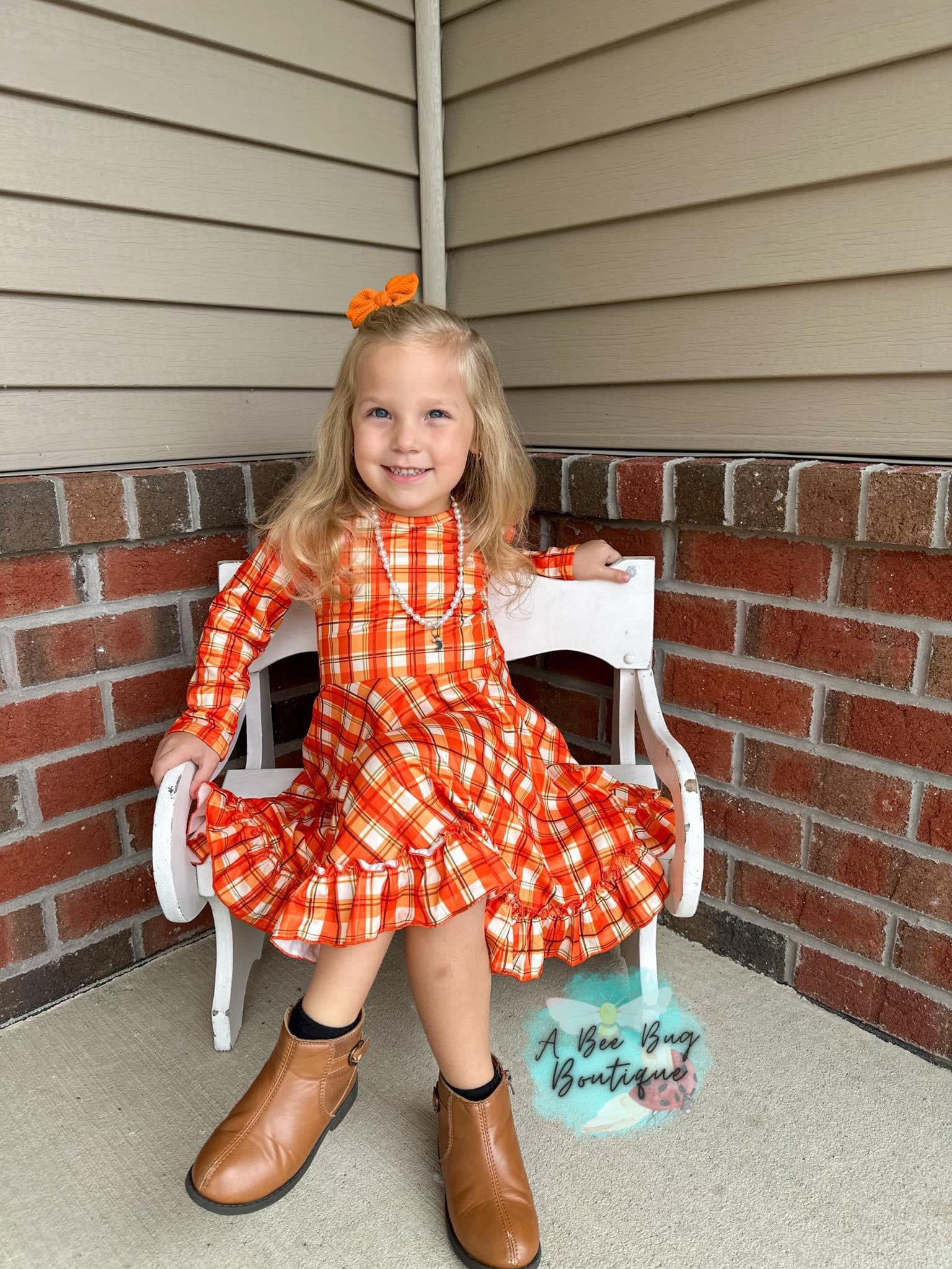 Harvest Plaid Twirl Dress