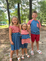 Load image into Gallery viewer, Old Glory Ruffled Tank
