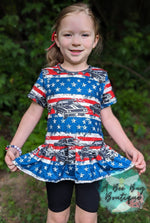 Load image into Gallery viewer, Freedom Cars Peplum Top
