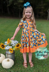 Autumn Splendor Button Dress