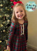 Load image into Gallery viewer, Classic Christmas Plaid Dress
