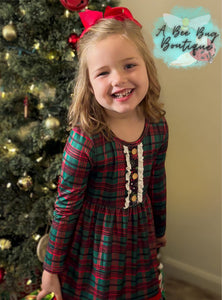 Classic Christmas Plaid Dress