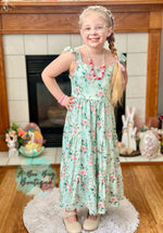 Load image into Gallery viewer, Spring Sage Floral Maxi Dress
