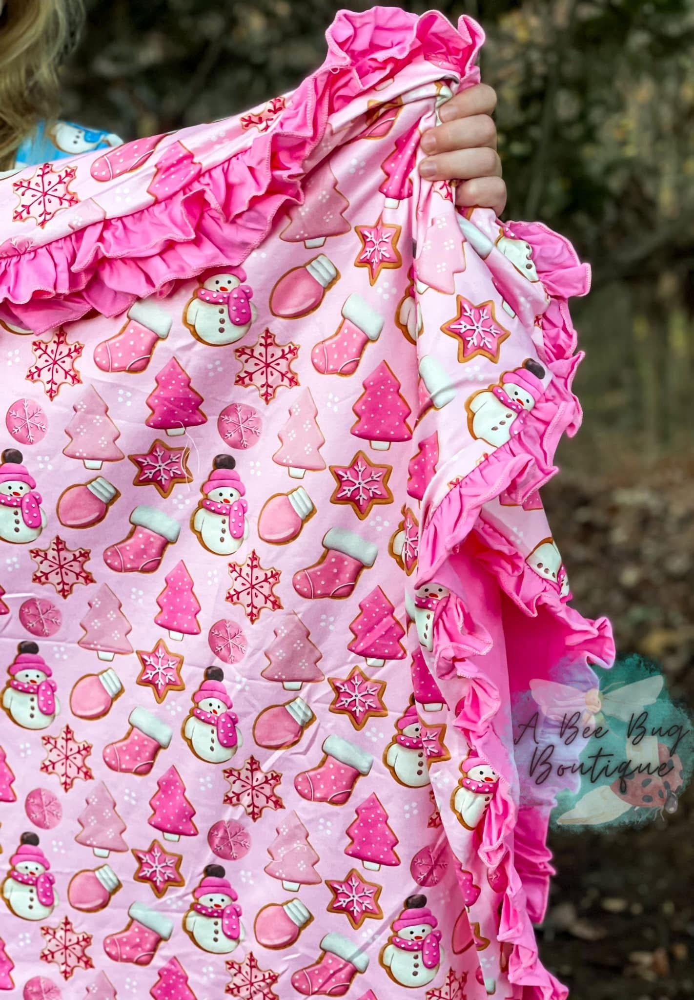 BIG (60” X 40”) Pink Sugar Cookies Blanket