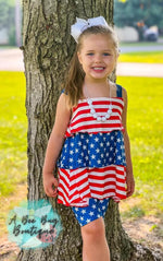 Load image into Gallery viewer, Old Glory Ruffled Tank
