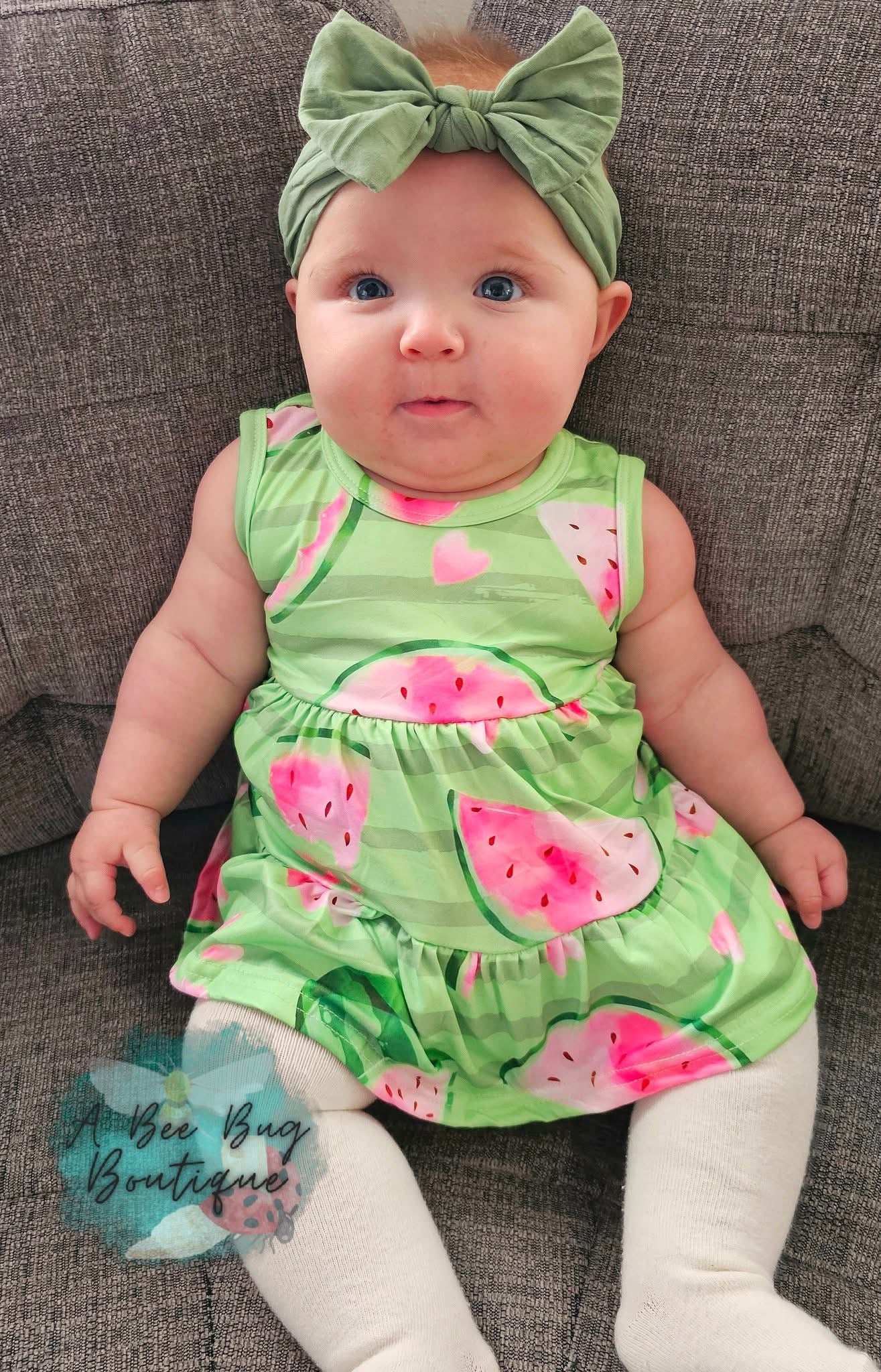 Watermelon Whirl Tiered Dress