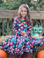 Load image into Gallery viewer, Pretty Pumpkins Twirl Dress
