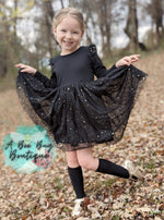 Load image into Gallery viewer, Midnight Sparkles Tulle Dress
