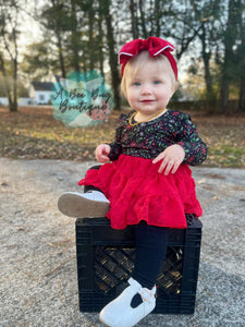 Winterberry Red Swiss Dots Dress