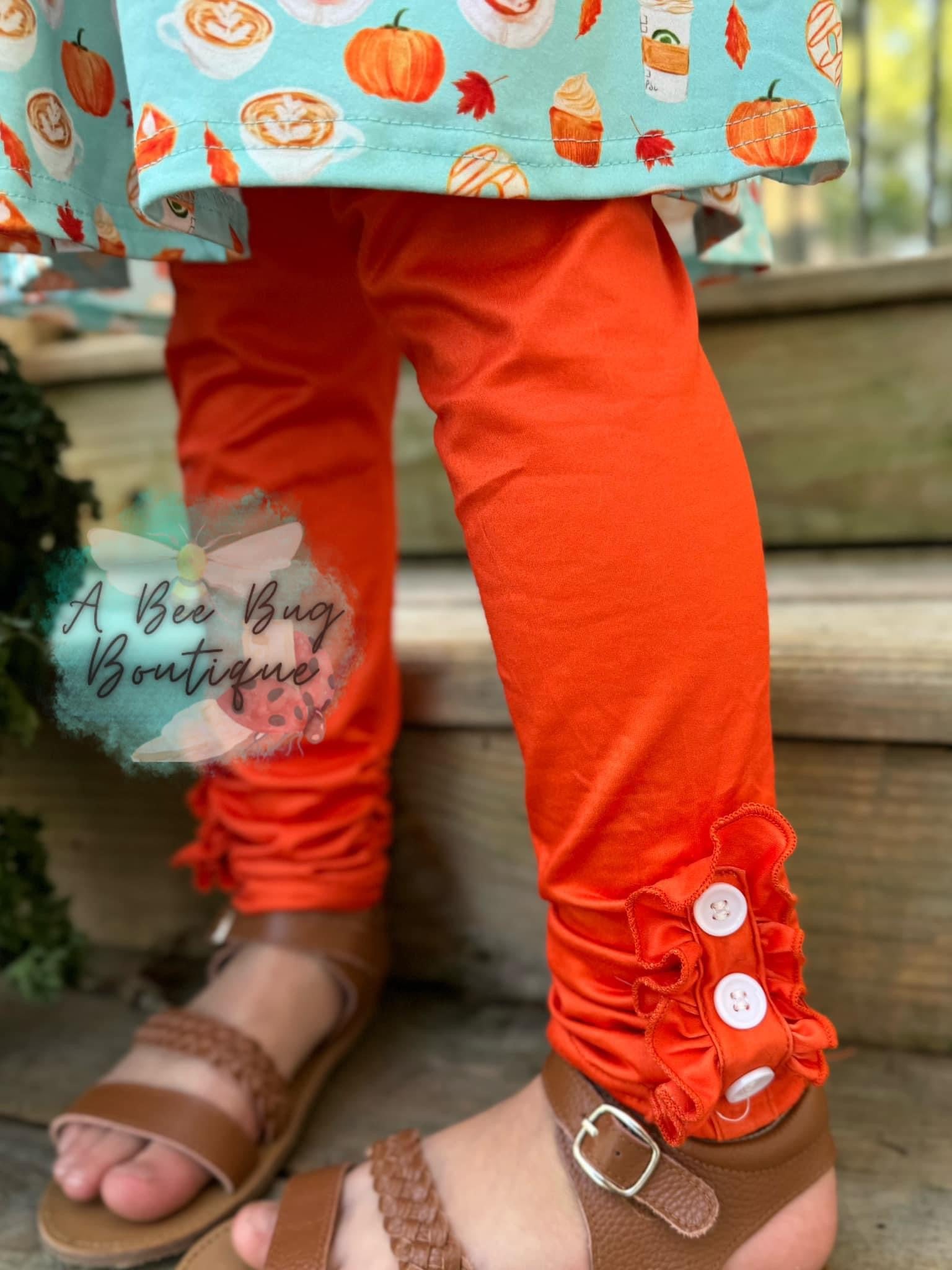 Pumpkin Spice Button Leggings