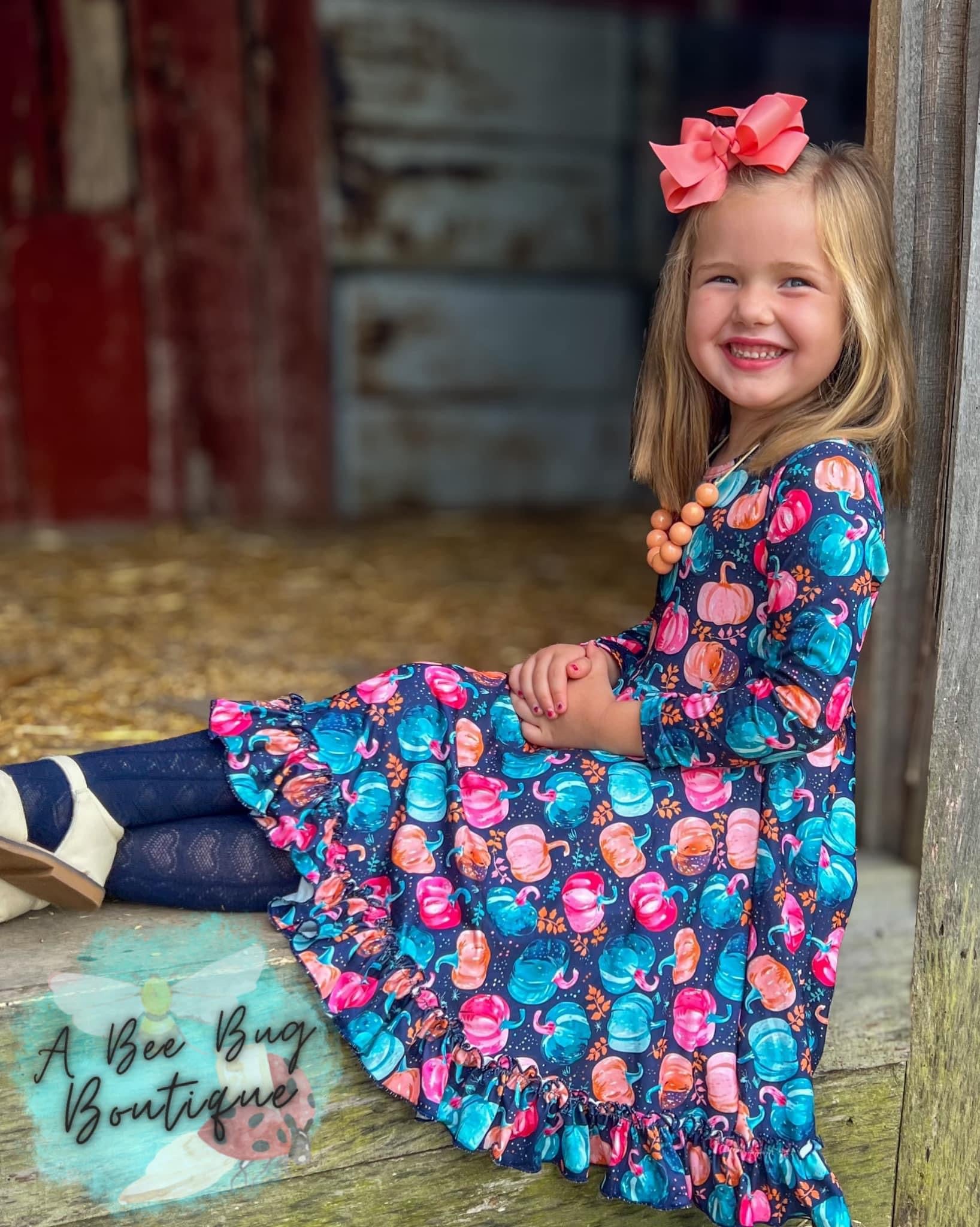 Pretty Pumpkins Twirl Dress