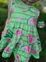 Load image into Gallery viewer, Watermelon Whirl Tiered Dress
