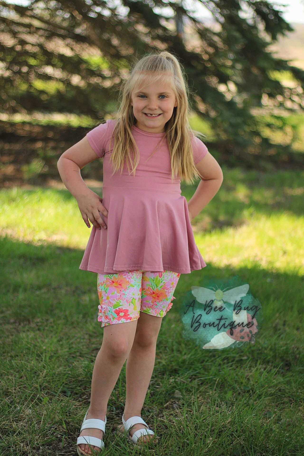 Tropical Blooms Button Shorts