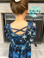 Load image into Gallery viewer, Snowflake Magic Crossback Twirl Dress
