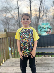 Pika Bubbles Raglan Tee