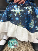 Load image into Gallery viewer, Snowflake Magic Crossback Twirl Dress
