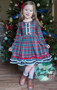 Classic Christmas Plaid Dress