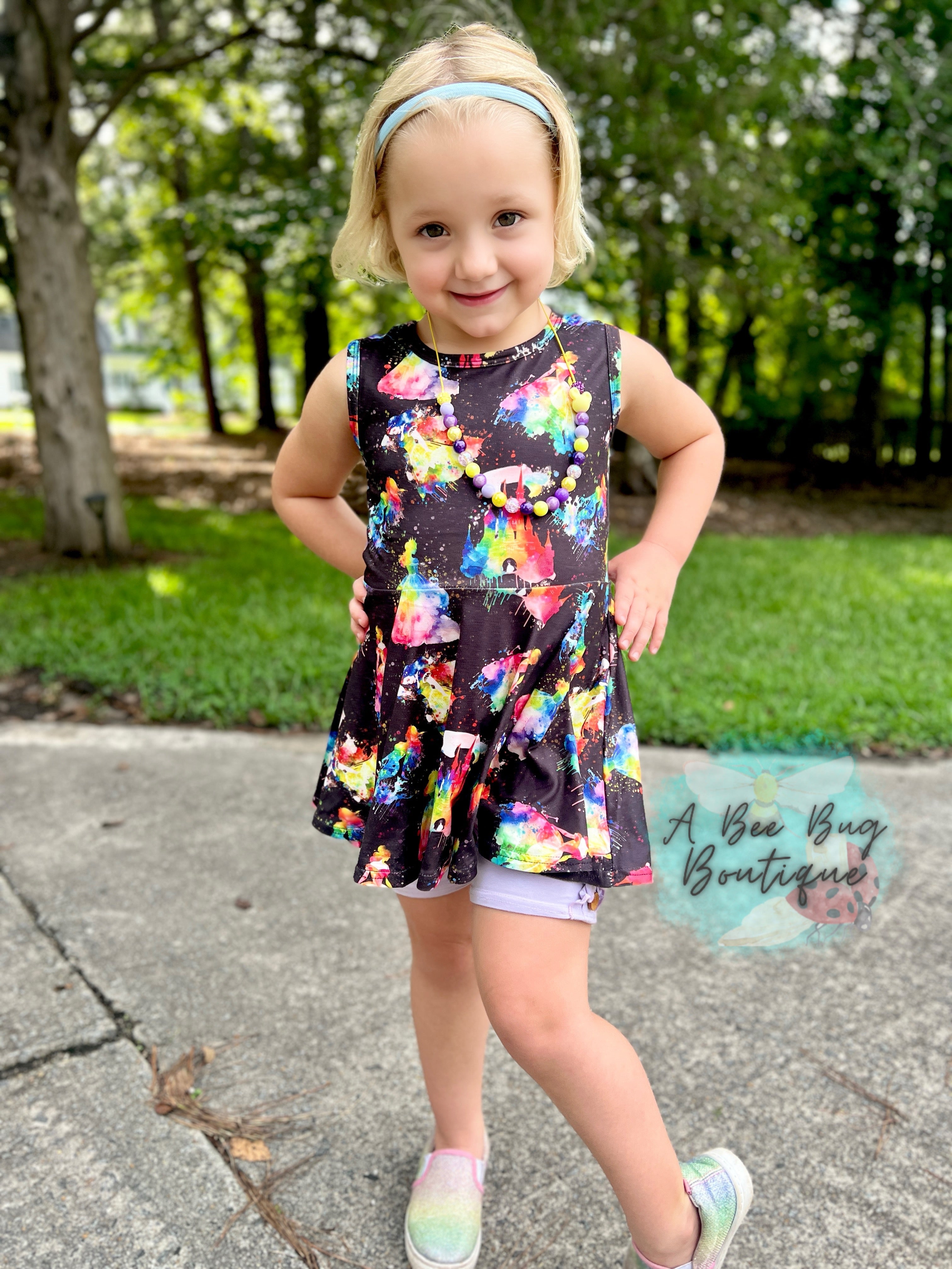 Watercolor Princess Peplum Top