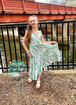 Load image into Gallery viewer, Spring Sage Floral Maxi Dress
