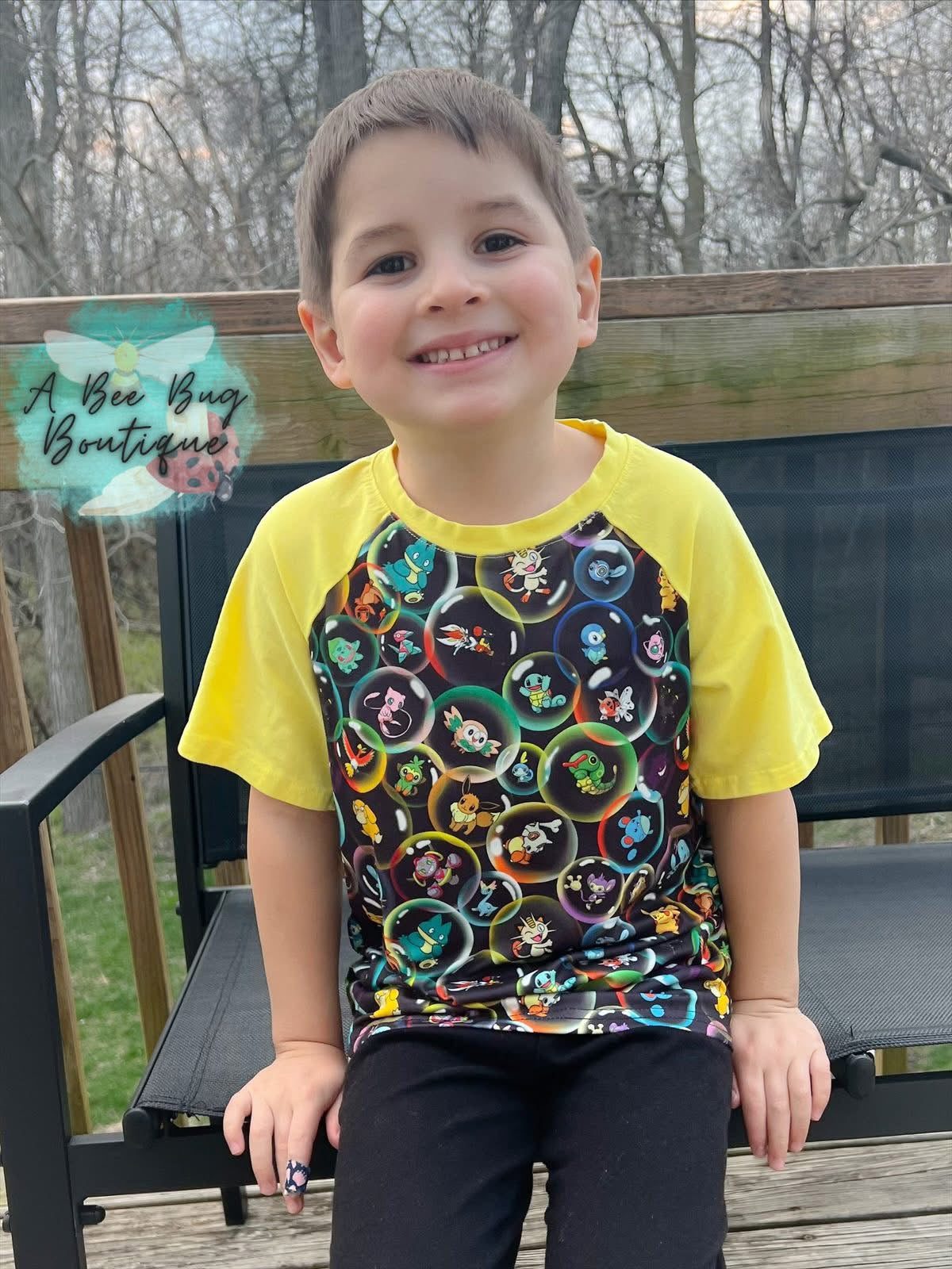Pika Bubbles Raglan Tee
