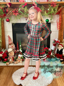 Classic Christmas Plaid Dress