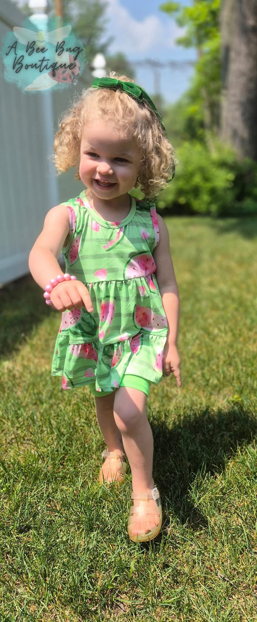 Watermelon Whirl Tiered Dress