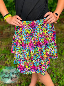 Neon Leopard Skort