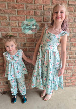 Load image into Gallery viewer, Spring Sage Floral Maxi Dress
