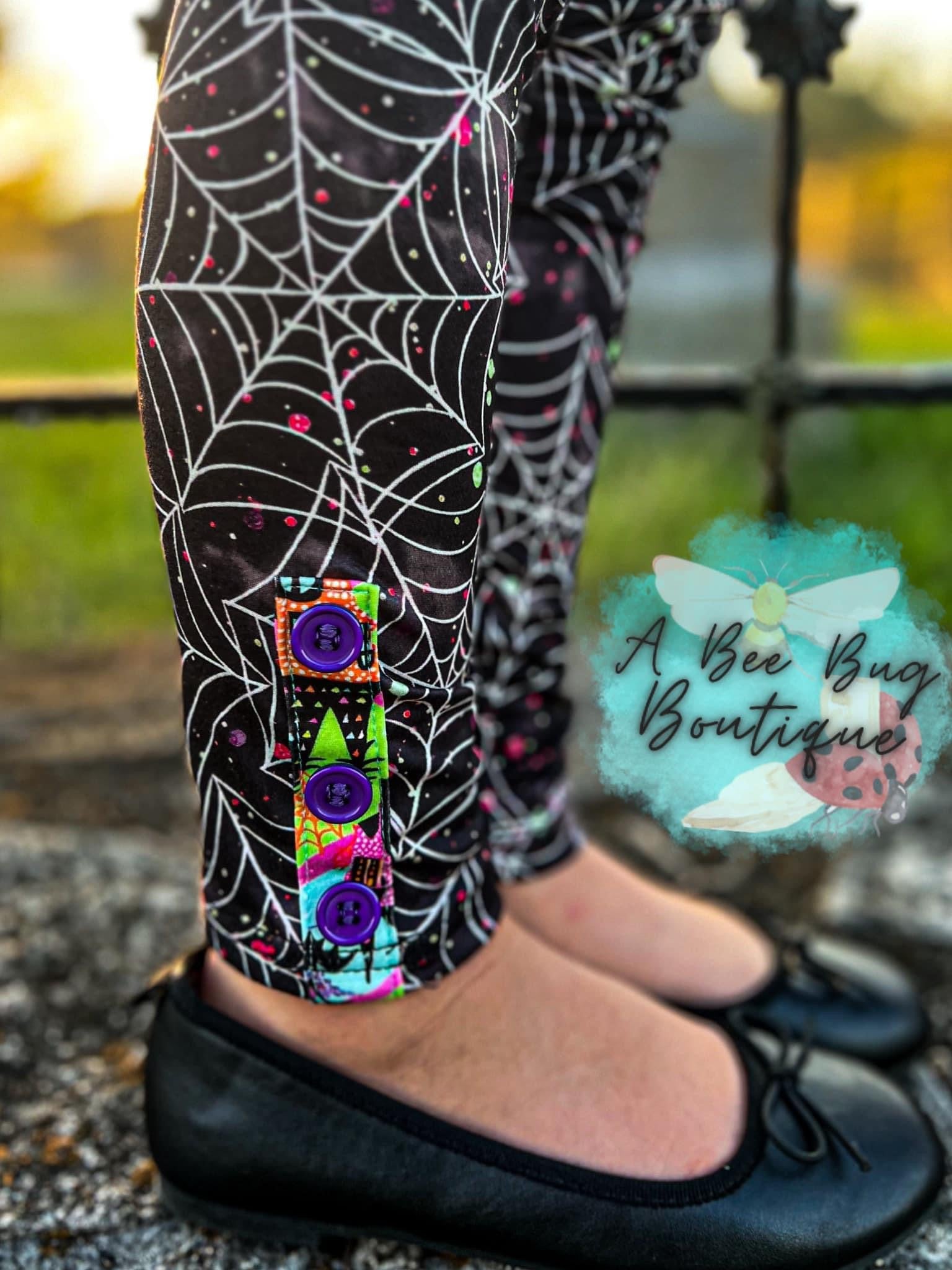 Neon Spiderwebs Leggings Set