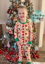 Load image into Gallery viewer, Holiday Donuts Pj Set
