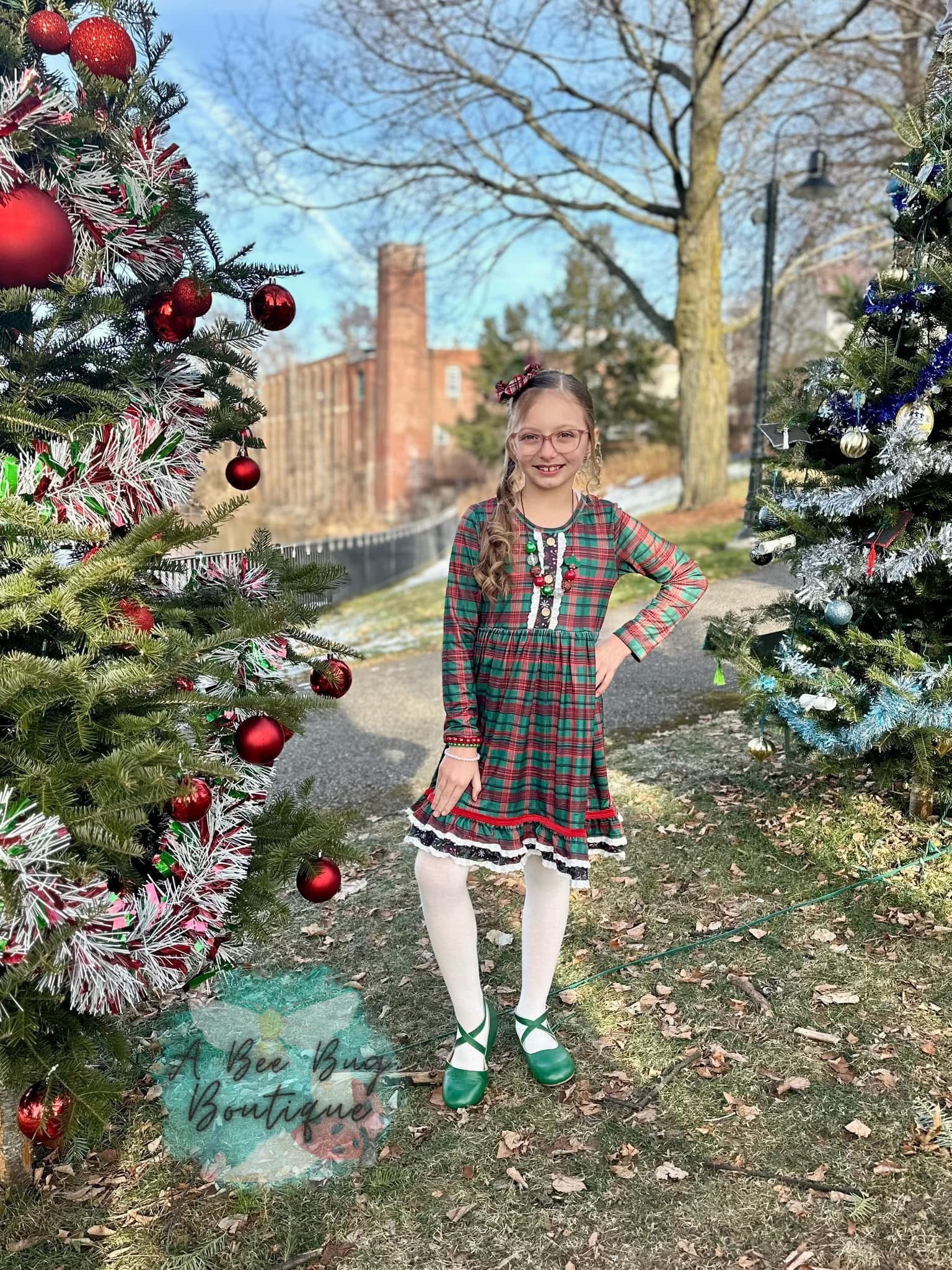 Classic Christmas Plaid Dress