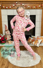 Load image into Gallery viewer, Pink Sugar Cookies Ruffled Pj Set
