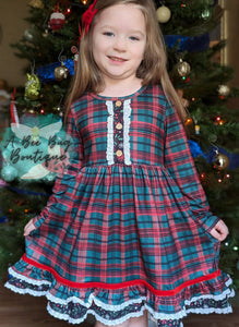 Classic Christmas Plaid Dress