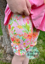 Load image into Gallery viewer, Tropical Blooms Button Shorts
